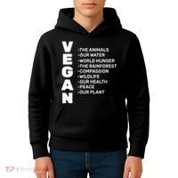 Vegan Because Of Life Kids Hoodie thumb 4