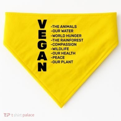 Vegan Because Of Life USA-Made Doggie Bandana