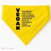 Vegan Because Of Life USA-Made Doggie Bandana thumb 0