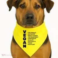 Vegan Because Of Life USA-Made Doggie Bandana thumb 1