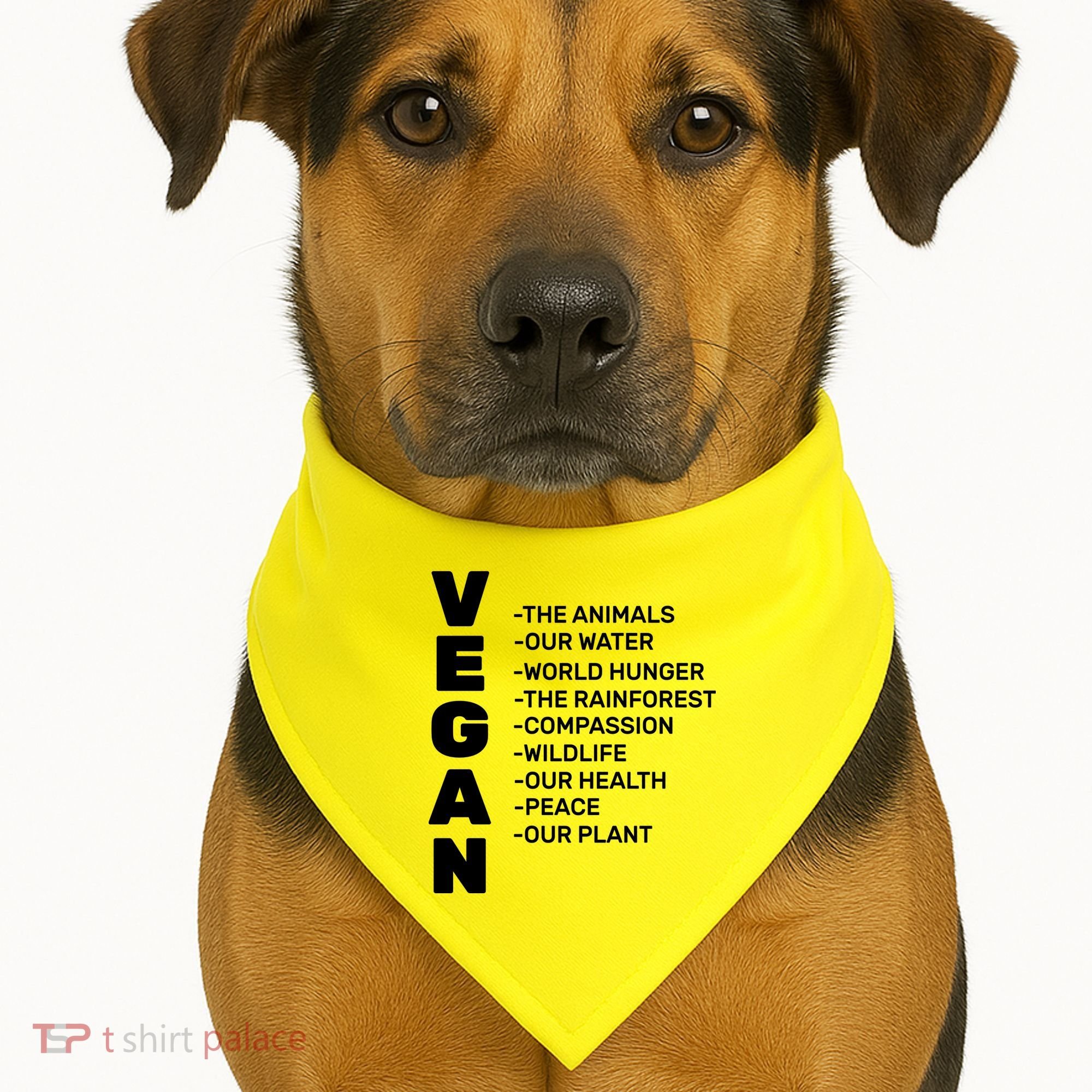 Vegan Because Of Life USA-Made Doggie Bandana