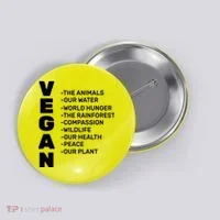 Vegan Because Of Life Button thumb 0