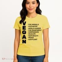 Vegan Because Of Life Women's T-Shirt thumb 4
