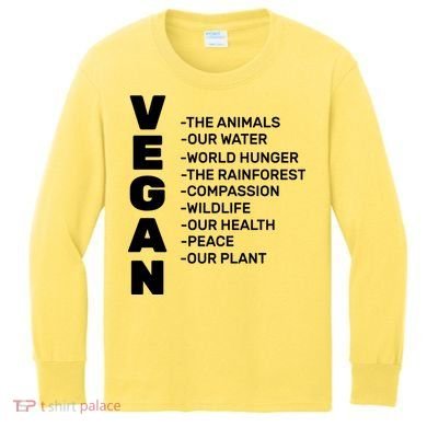 Vegan Because Of Life Kids Long Sleeve Shirt