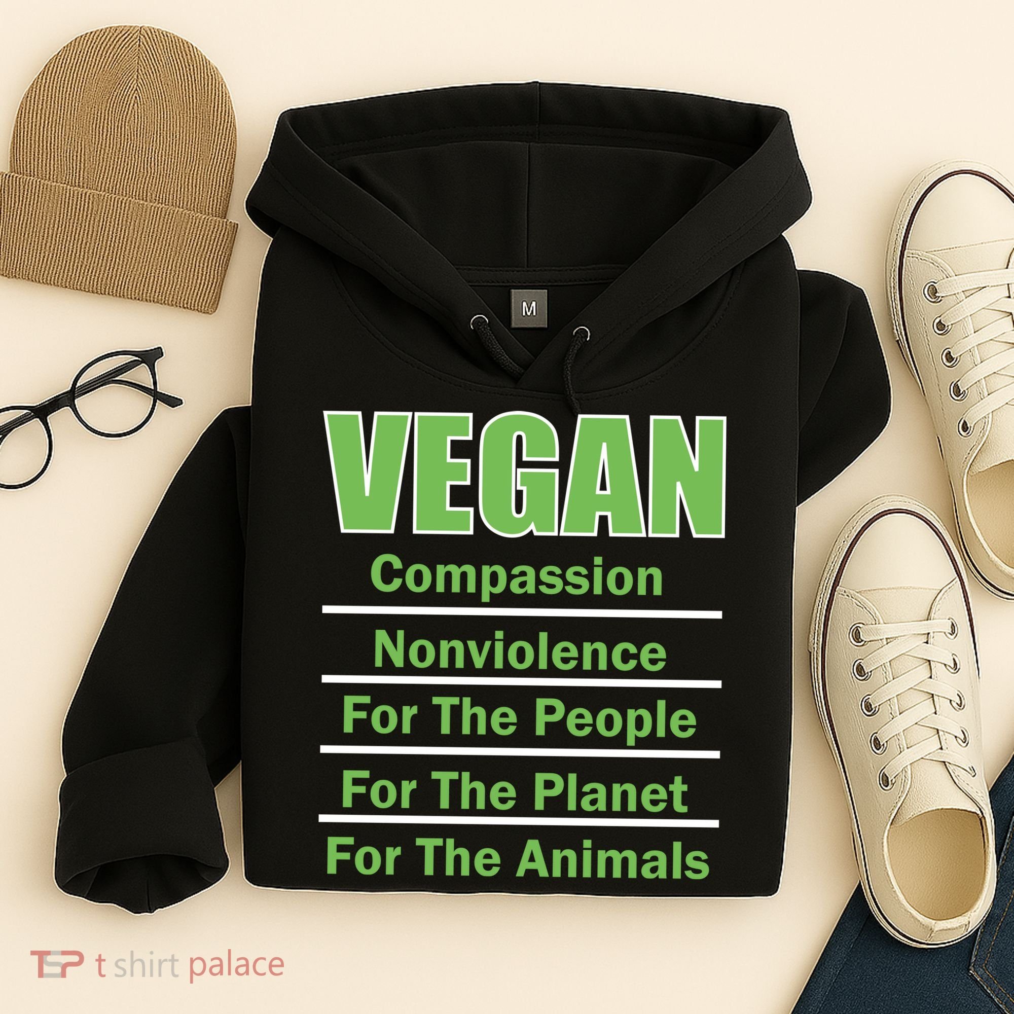 Vegan Message Hoodie