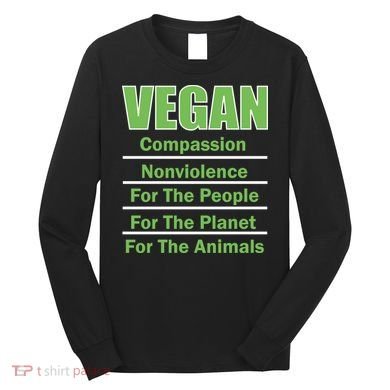 Vegan Message Long Sleeve Shirt