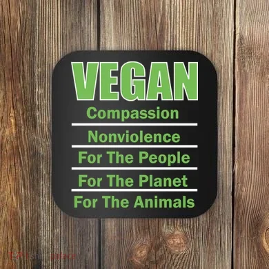 Vegan Message Coaster