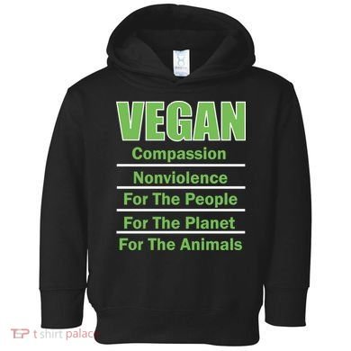 Vegan Message Toddler Hoodie