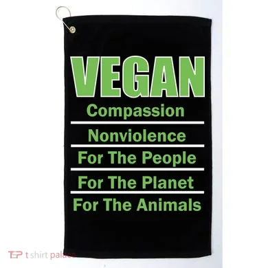 Vegan Message Golf Towel