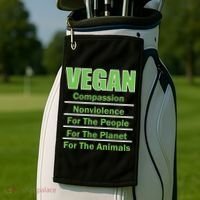Vegan Message Golf Towel thumb 2