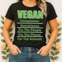 Vegan Message Women's T-Shirt thumb 2