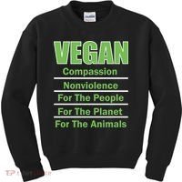 Vegan Message Kids Sweatshirt thumb 0