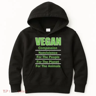Vegan Message Kids Hoodie