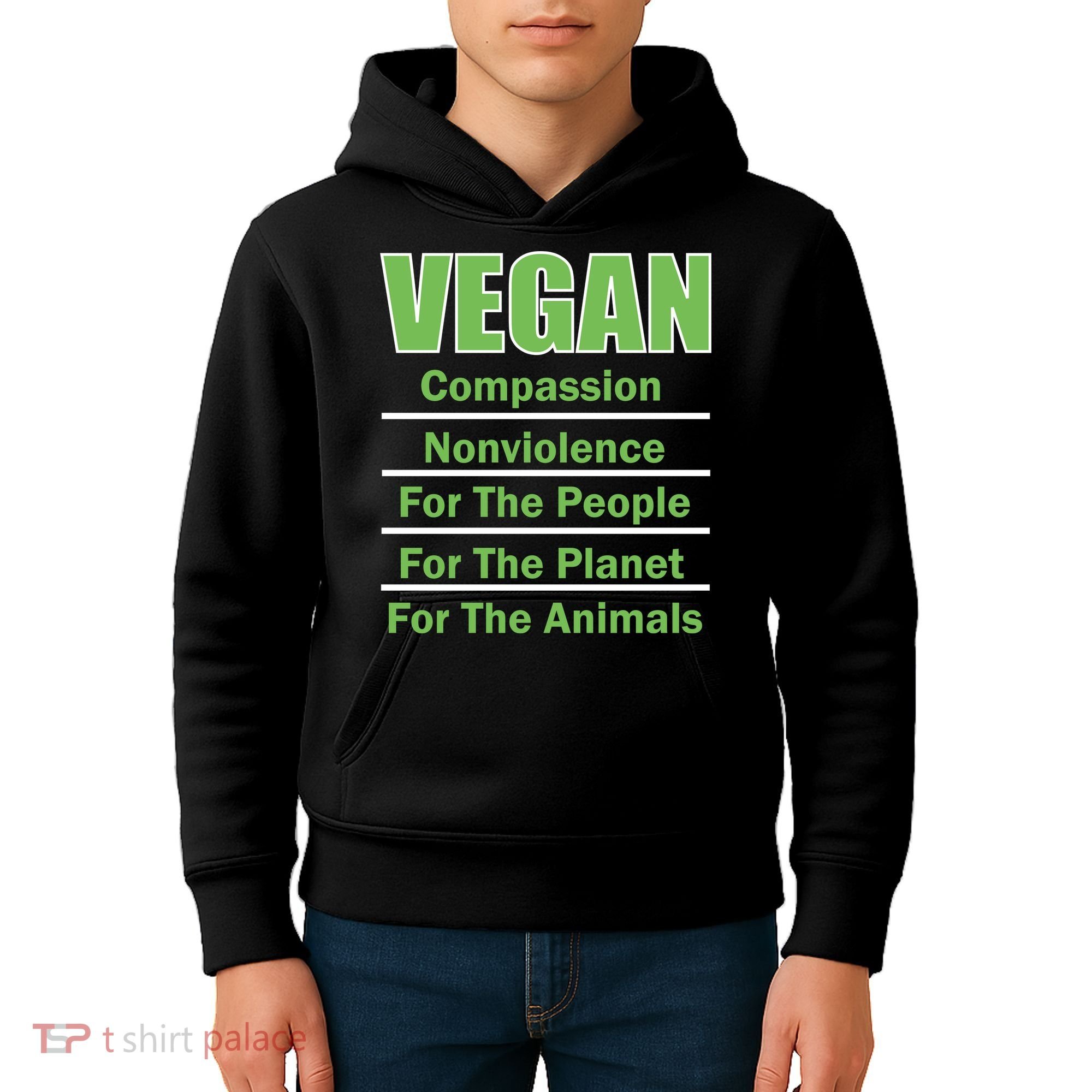 Vegan Message Kids Hoodie