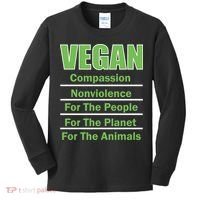 Vegan Message Kids Long Sleeve Shirt thumb 0