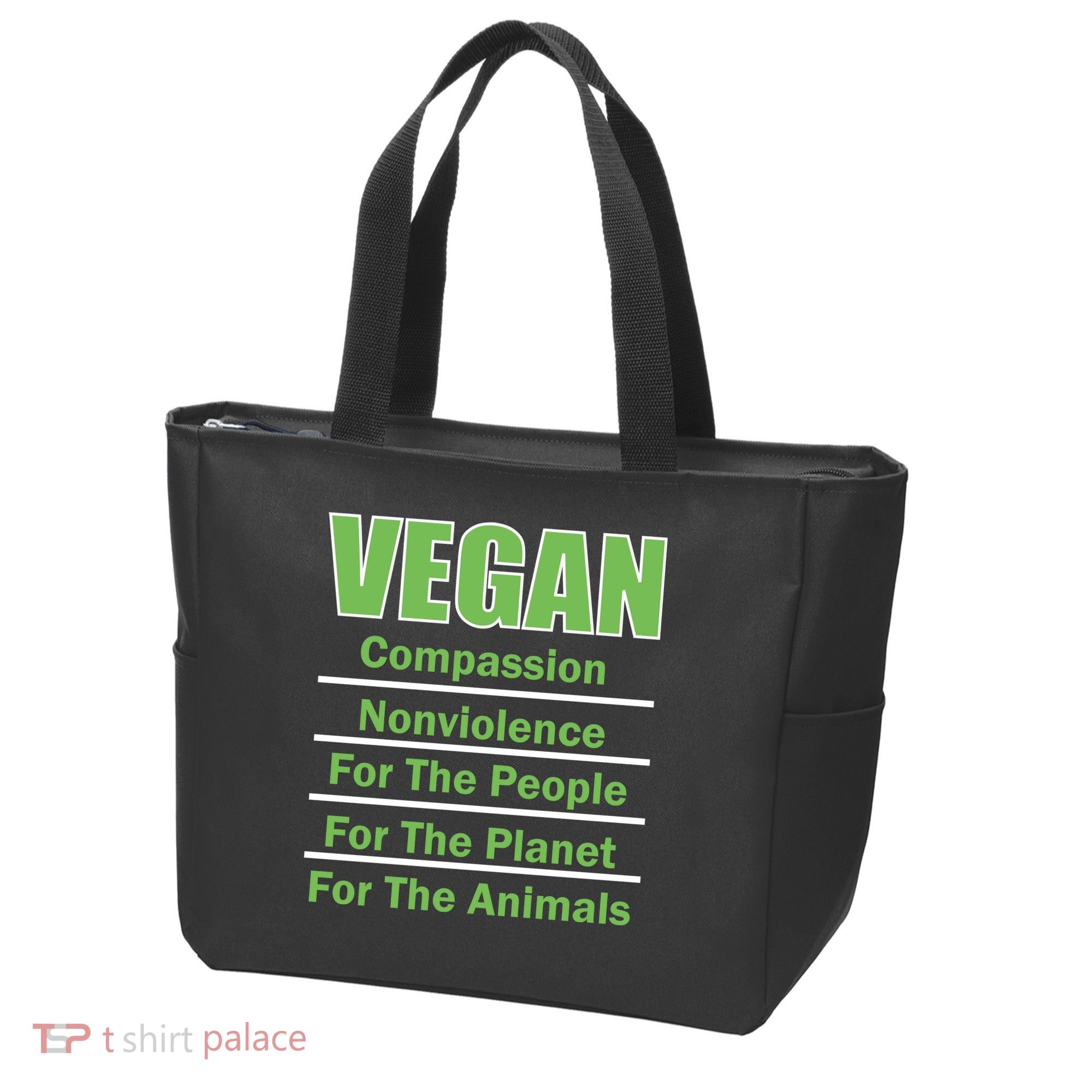 Vegan Message Tote Bag
