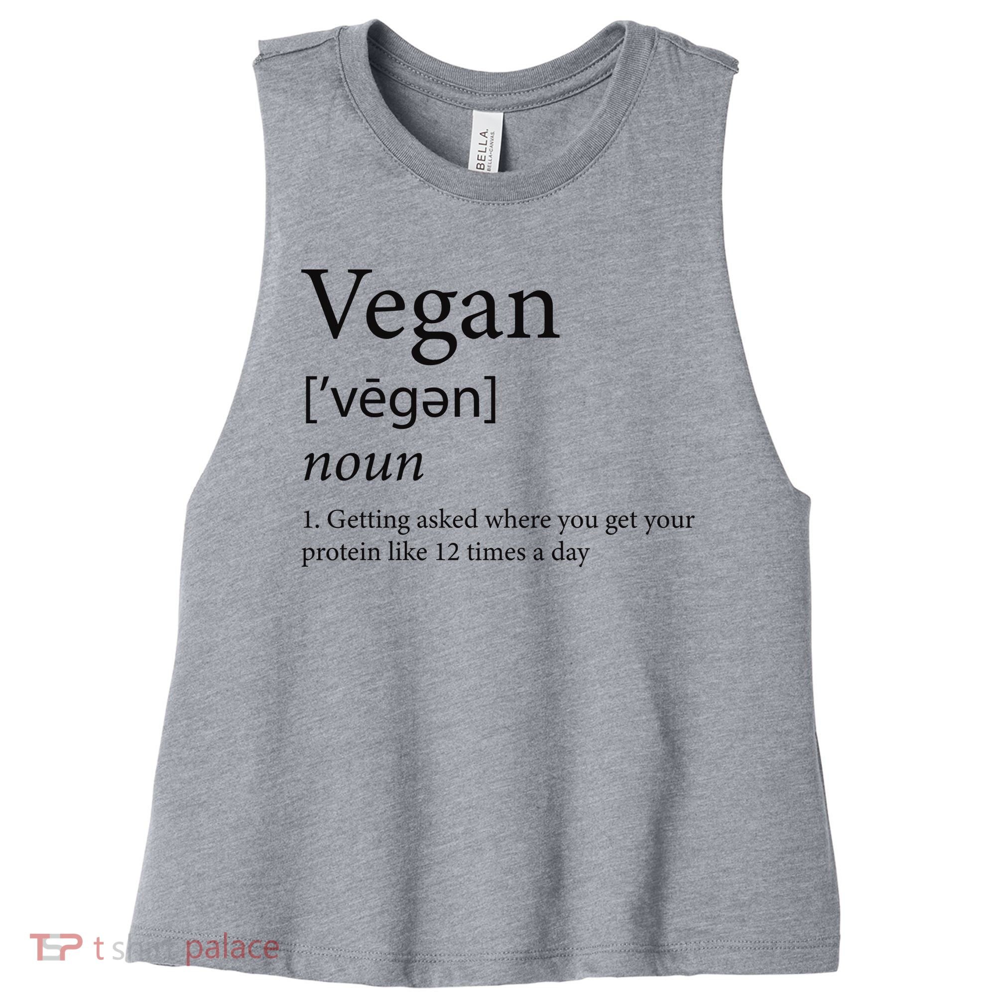 Vegan Protein Definition Women's Racerback Cropped Tank