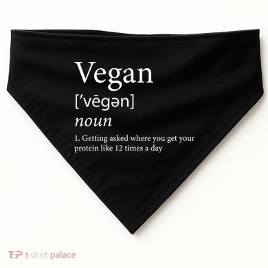 Vegan Protein Definition USA-Made Doggie Bandana