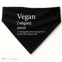 Vegan Protein Definition USA-Made Doggie Bandana thumb 0