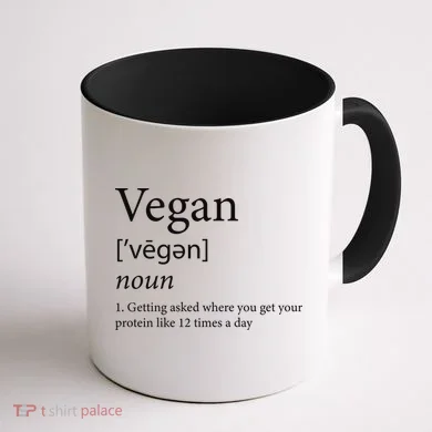 Vegan Protein Definition Coffee Mug back