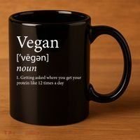 Vegan Protein Definition 11oz C Handle Ceramic Mug thumb 3