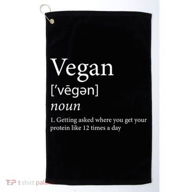Vegan Protein Definition Golf Towel