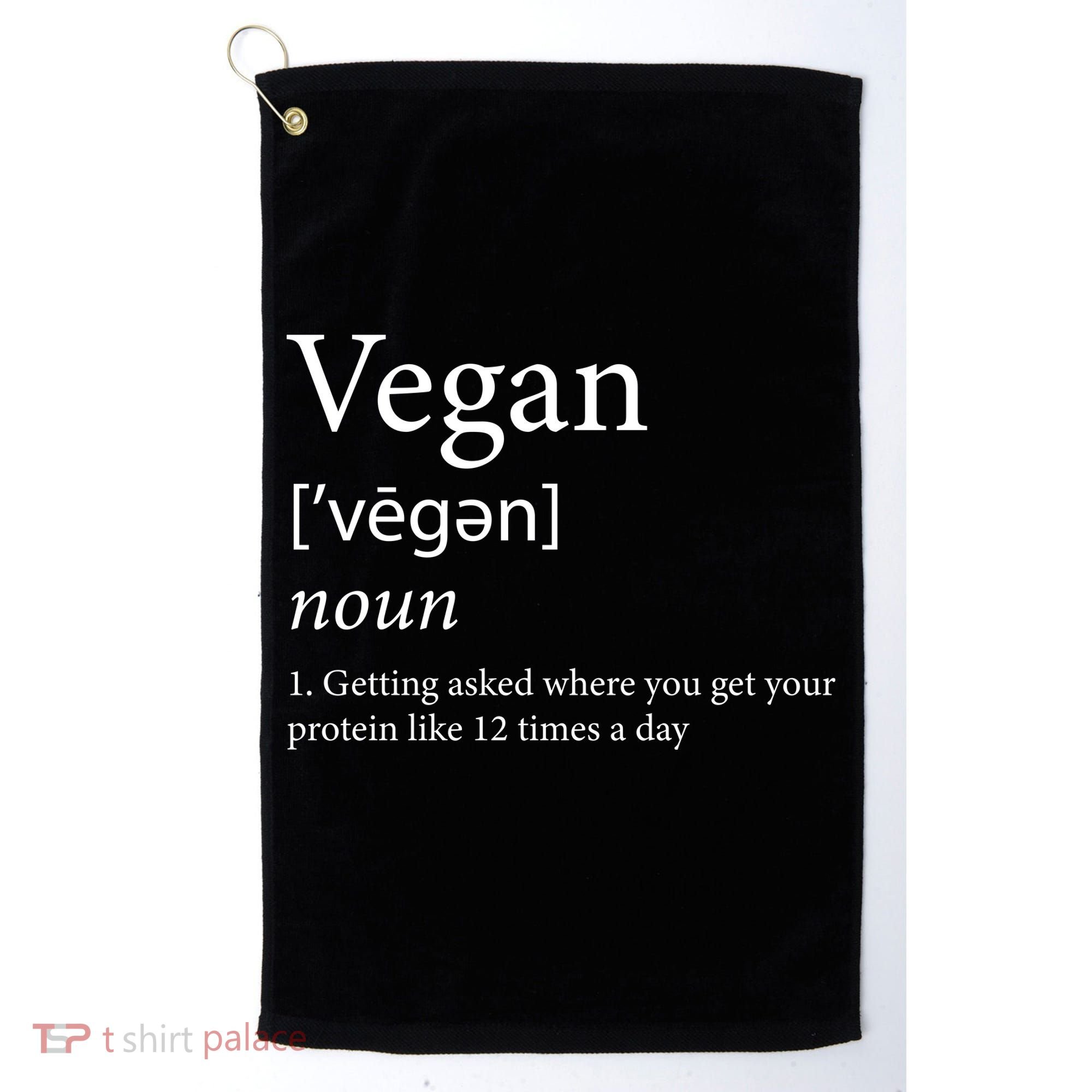 Vegan Protein Definition Golf Towel