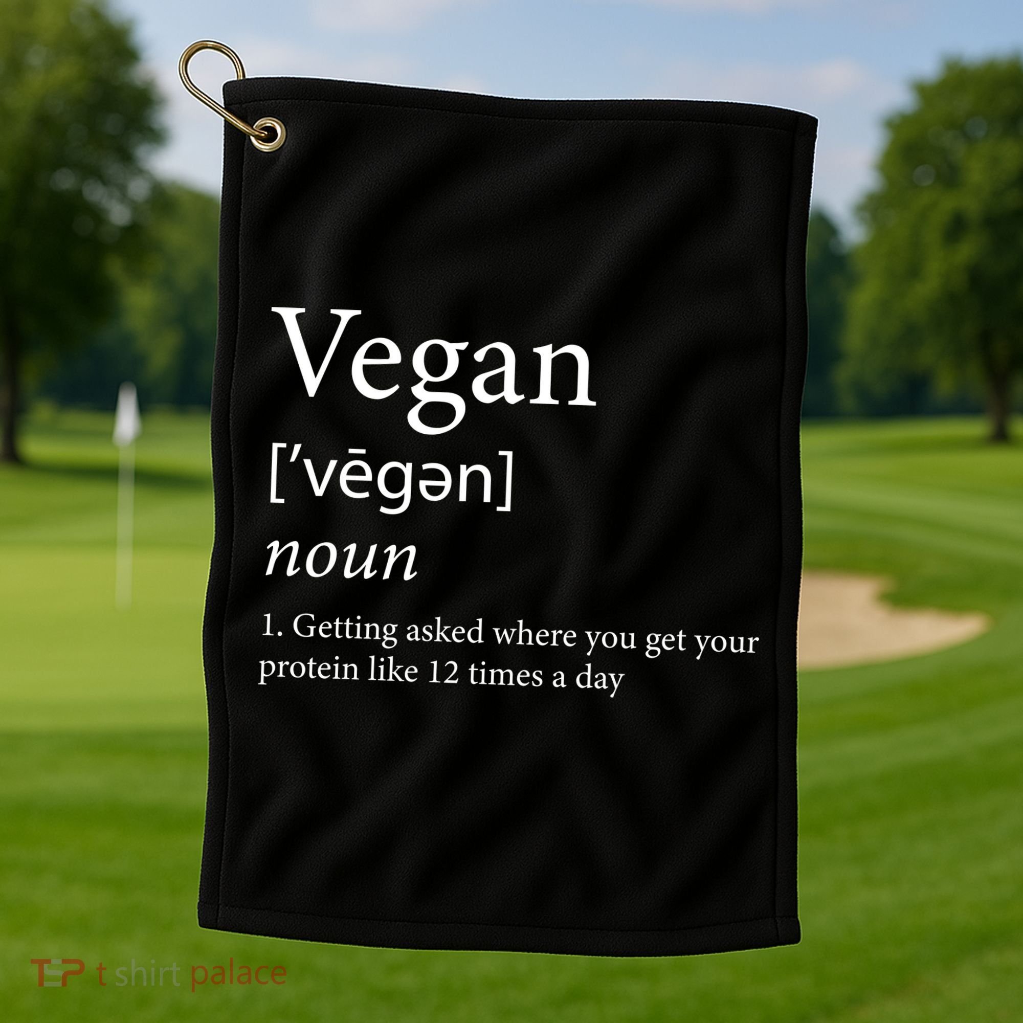 Vegan Protein Definition Golf Towel