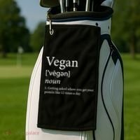 Vegan Protein Definition Golf Towel thumb 2