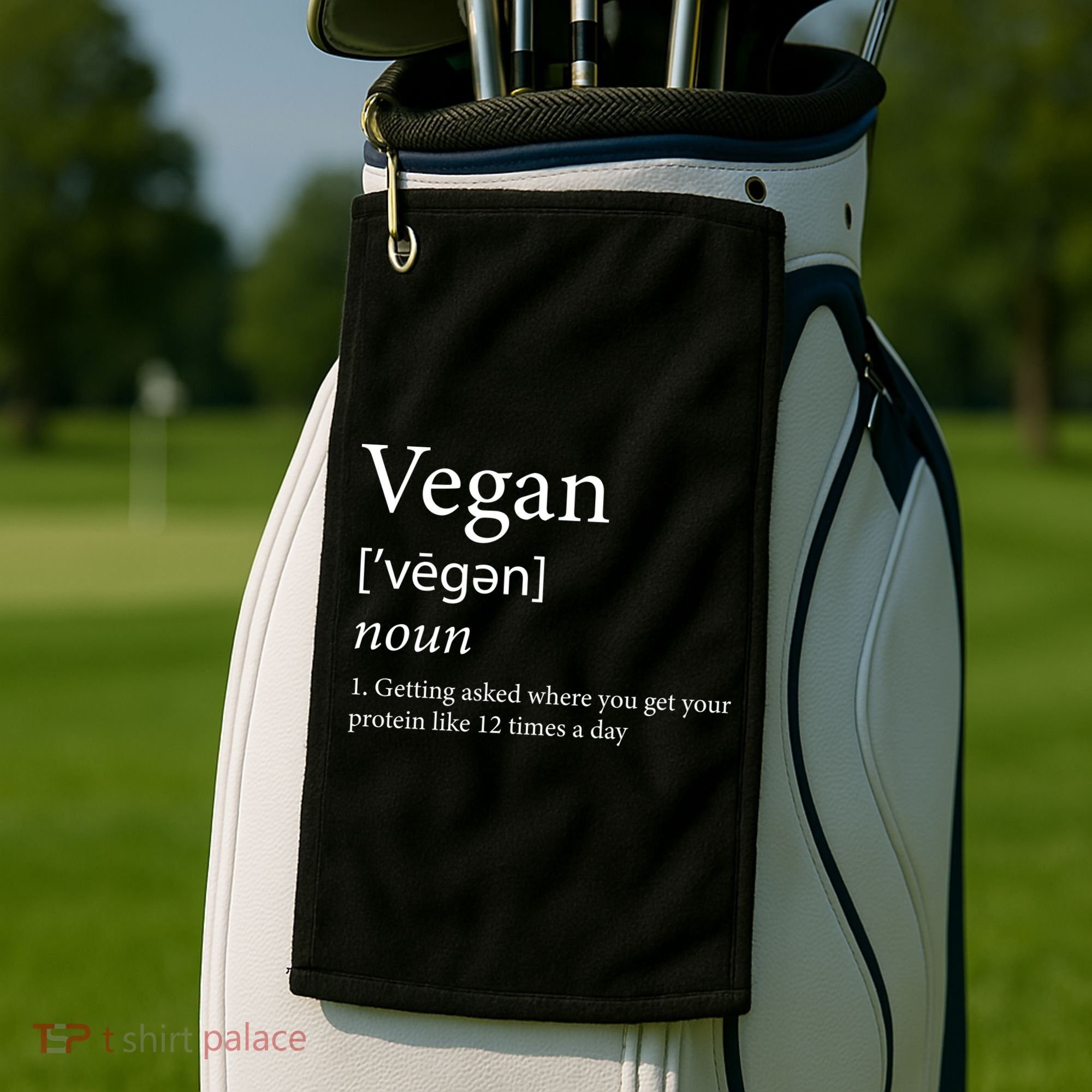 Vegan Protein Definition Golf Towel