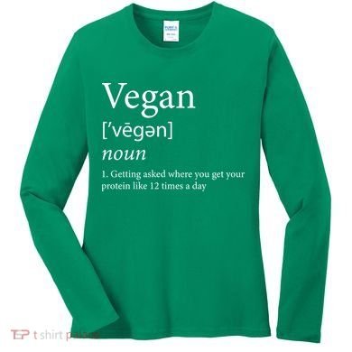 Vegan Protein Definition Women's Long Sleeve Shirt
