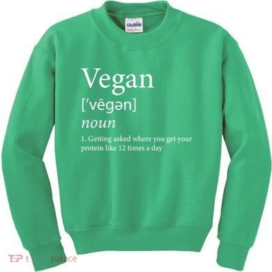 Vegan Protein Definition Kids Sweatshirt