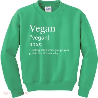 Vegan Protein Definition Kids Sweatshirt