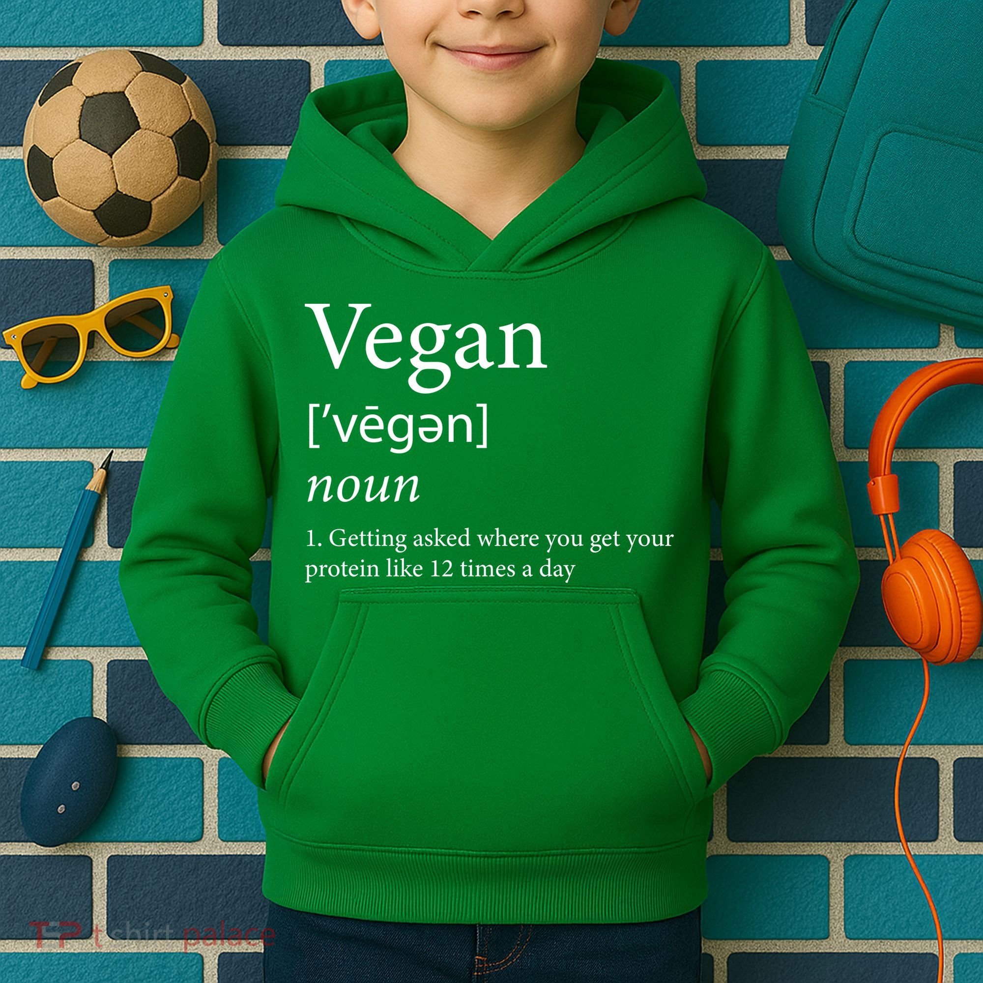 Vegan Protein Definition Kids Hoodie