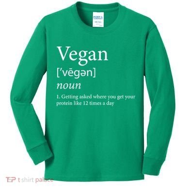 Vegan Protein Definition Kids Long Sleeve Shirt