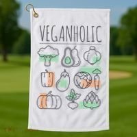 Veganholic Golf Towel thumb 1