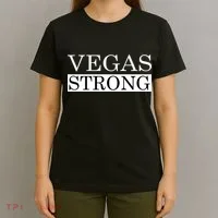 Vegas Strong Classy News Text T-Shirt thumb 4