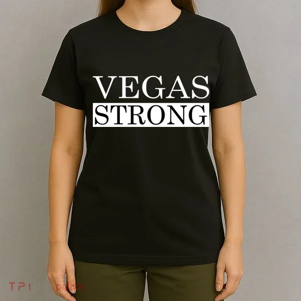 Vegas Strong Classy News Text T-Shirt