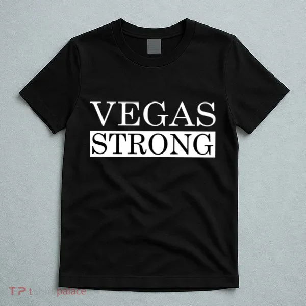 Vegas Strong Classy News Text T-Shirt