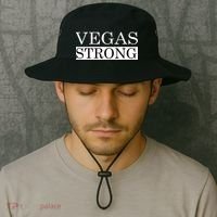 Vegas Strong Classy News Text Bucket Hat thumb 2