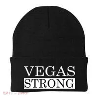 Vegas Strong Classy News Text Beanie thumb 0