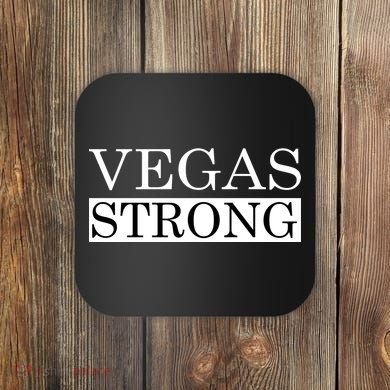 Vegas Strong Classy News Text Coaster