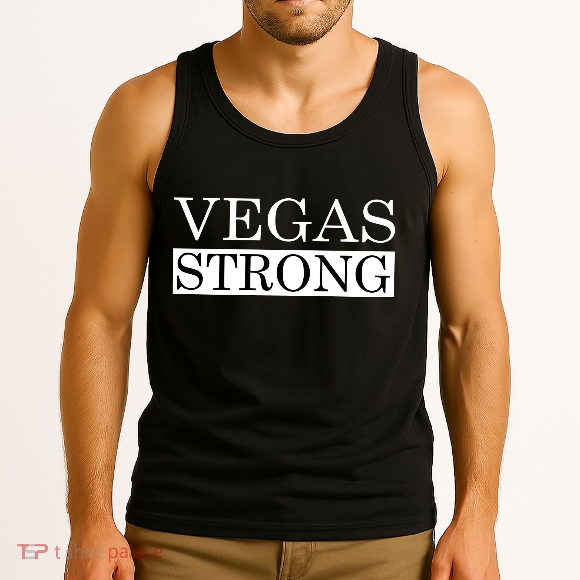 Vegas Strong Classy News Text Tank Top