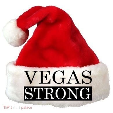 Vegas Strong Classy News Text Santa Hat