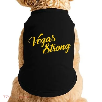 Vegas Strong Gold Script Doggie Tank