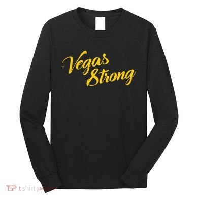 Vegas Strong Gold Script Long Sleeve Shirt