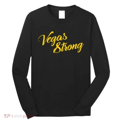 Vegas Strong Gold Script Long Sleeve Shirt