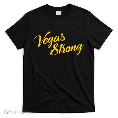 Vegas Strong Gold Script T-Shirt