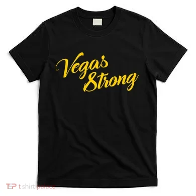 Vegas Strong Gold Script T-Shirt