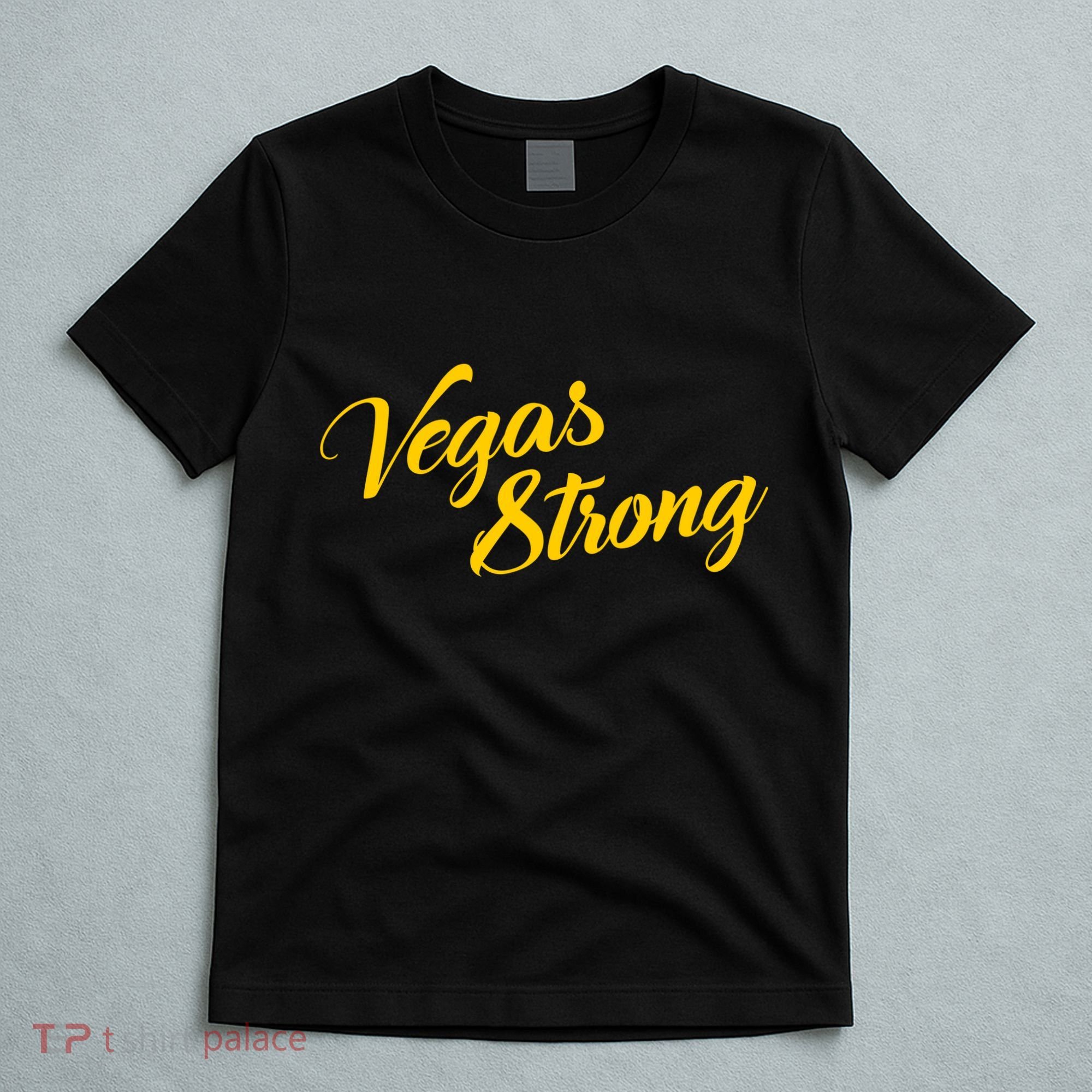 Vegas Strong Gold Script T-Shirt